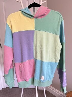 Teddy Fresh Pastel Colorblock Hoodie - Mint, Pink, Lavender, Yellow, Light Blue